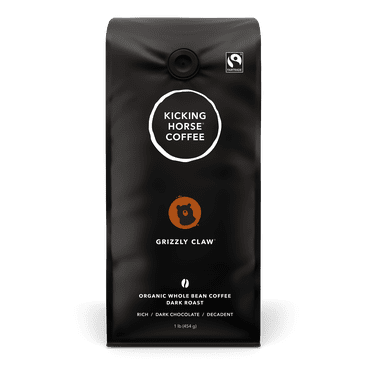Café á grains entiers à torréfacation corsée Grizzly ClawMD biologique Coffee de Kicking HorseMD