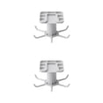 thumbnail image 1 of Maytalsory 1/2/3/5 Kitchen Hanger Self-adhesive Replacement Solid Color Punch-free 360 Degree Rotatable 6 Claw Detachable Mug Brush Rack Grey 2PCS, 1 of 6