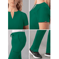 thumbnail image 4 of Adar Addition Go-Higher Scrub Set For Women - Notched V-Neck Scrub Top & Skinny Cargo Scrub Pants, 4 of 7