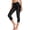 Black, variant on Swim Pants for Women Solid High Waisted Swim Capris Swimming Leggings