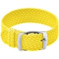thumbnail image 1 of Bracelet Unisexe en Nylon Perlon avec Boucle Argentée en Acier Inoxydable, Jaune, 18 mm, 1 of 6