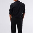 thumbnail image 4 of CEHVOM Chemise Décontractée à Manches Longues pour Homme, Col en V Profond, Couleur Unie, Multi-Codes, 4 of 6