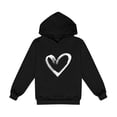 thumbnail image 1 of 2025 1-14 Ans Garçons et Filles Sweat à Capuche Manches Longues T-Shirt Imprimé Sweat à Capuche Noir, 1 of 3