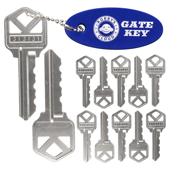 Magna Latch Series 3 Key Replacement For Magna-Latch Locks With Forward Facing Keyhole (New Style) - Key 313131 For Lokklatch & MagnaLatch Pool Gate Safety Latch Models Bundled With Key Float Keychain