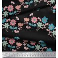 thumbnail image 3 of Soimoi Rayon Crepe Fabric Floral,Tree & Owl Kids Printed Fabric 1 Yard 46 Inch Wide, 3 of 3