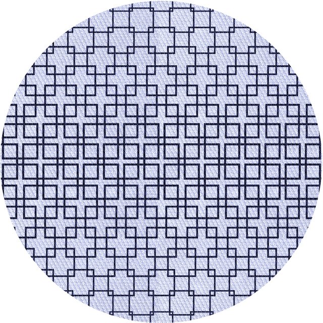 Ahgly Company Tapis Rond Lavable en Machine Intérieur Transitionnel Bleu Lavande, 7 Pieds Rond