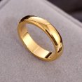 thumbnail image 2 of fastboy Adults Wedding Party Banquet Ceremony Ring Portable Lovers Alloy Modern Rings Simple Design Decoration Jewelry Gold Size 6 1Set, 2 of 6