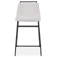 thumbnail image 3 of Bouclair Oatmeal Fabric and Metal Counter Stool, 3 of 7
