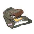 thumbnail image 3 of Mens Vintage Canvas Shoulder Messenger Bag Chest Leather Patchwork Messenger Bag(255ARMYGREEN), 3 of 5