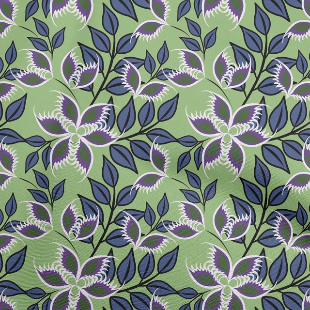 oneOone Cotton Poplin Green Fabric Block Craft Projects Decor Fabric Printed By The Yard 42 Inch Wide-MM