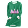thumbnail image 2 of Meihcang Chandails en Molleton pour Femmes Grande Taille Graphique Arbre de Noël Col Rond Chandail d'Hiver Chaud Doublé Sherpa, 2 of 4
