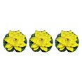 thumbnail image 2 of QualitChoice Artificial Lotus Replacement Simulation Outdoor Garden Park Pond Pool Photography Fake Water Flower Decor Yellow 3PCS, 2 of 6