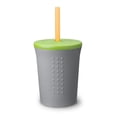 thumbnail image 1 of GoSili Straw Cup, 12oz. Grey/Lime, 1 of 6