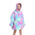 thumbnail image 2 of Faithtur Universal Warm Hooded Sweater Fashion Printing Mink Wool Home Clothes, 2 of 7