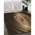 thumbnail image 3 of Ahgly Company Tapis d'Intérieur Lavable à la Machine, Carré, Transitionnel, Brun Pâle, Tapis de Zone, 5 Pieds Carré, 3 of 7