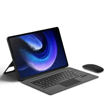 Étui Clavier Sans Fil pour Xiaomi Pad 6 Max 14, Étui Clavier Tactile Intelligent pour Tablette avec Trousses de Souris pour MI Pad 6 Max 14 Pouces, Étui 2023 Noire MiPad 6 Max 14 Pouces