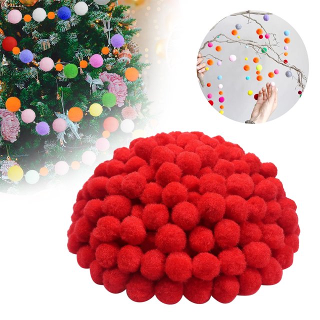 300pcs Pom Poms 20mm Pom Poms Fuzzy Pompoms For DIY Crafts Decorations