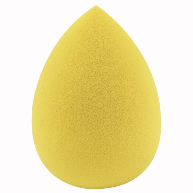 Yellow Teardrop Non-Latex Makeup Sponge Blender - Wet & Dry Use for Foundation, BB Cream, Powder - Soft, Bouncy Cosmetic Application Tool with Shell Packaging - 1pc 60x40mm Makeup (Makeup Egg)