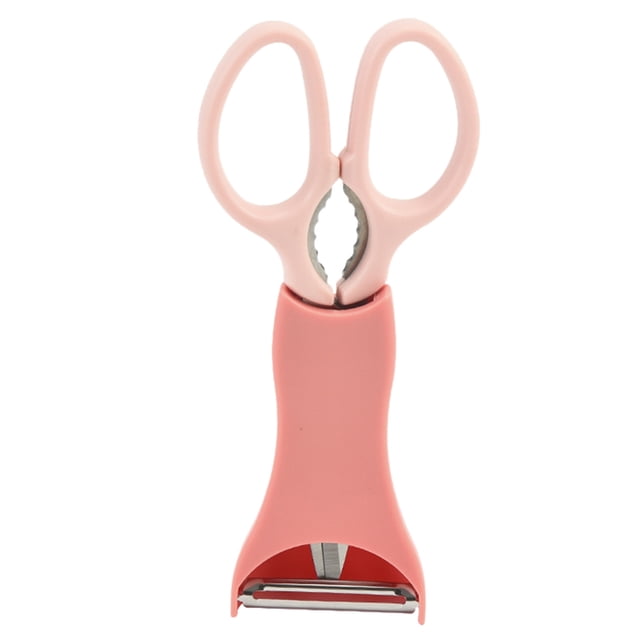 WIFKLSIIPG Ciseaux de Cuisine Rabot à Melon Ensemble de Deux Pièces de Ciseaux Acier Inoxydable Ciseaux Ménagers Multifonctions Ciseaux Alimentaires Ciseaux de Cuisine et Outils d'Office (Rose)