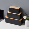 thumbnail image 3 of Decodeary Desk Box Organizer Cable Desk Storage Tough Clutters Box For Tough Cables Black L, 3 of 6