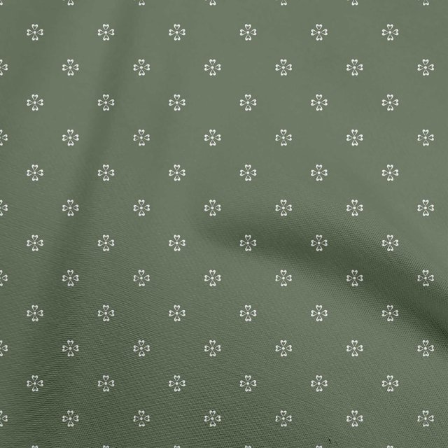 oneOone Polyester Spandex Olive Green Fabric Asian Floral Block Craft Projects Decor Fabric Printed By The Yard 56 Inch Wide