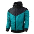 thumbnail image 1 of KIHOUT Men's Waterproof Shell Jacket Windbreaker Hooded Colorblock Rain Coat for Outdoor Hiking Climbing Traveling, 1 of 2