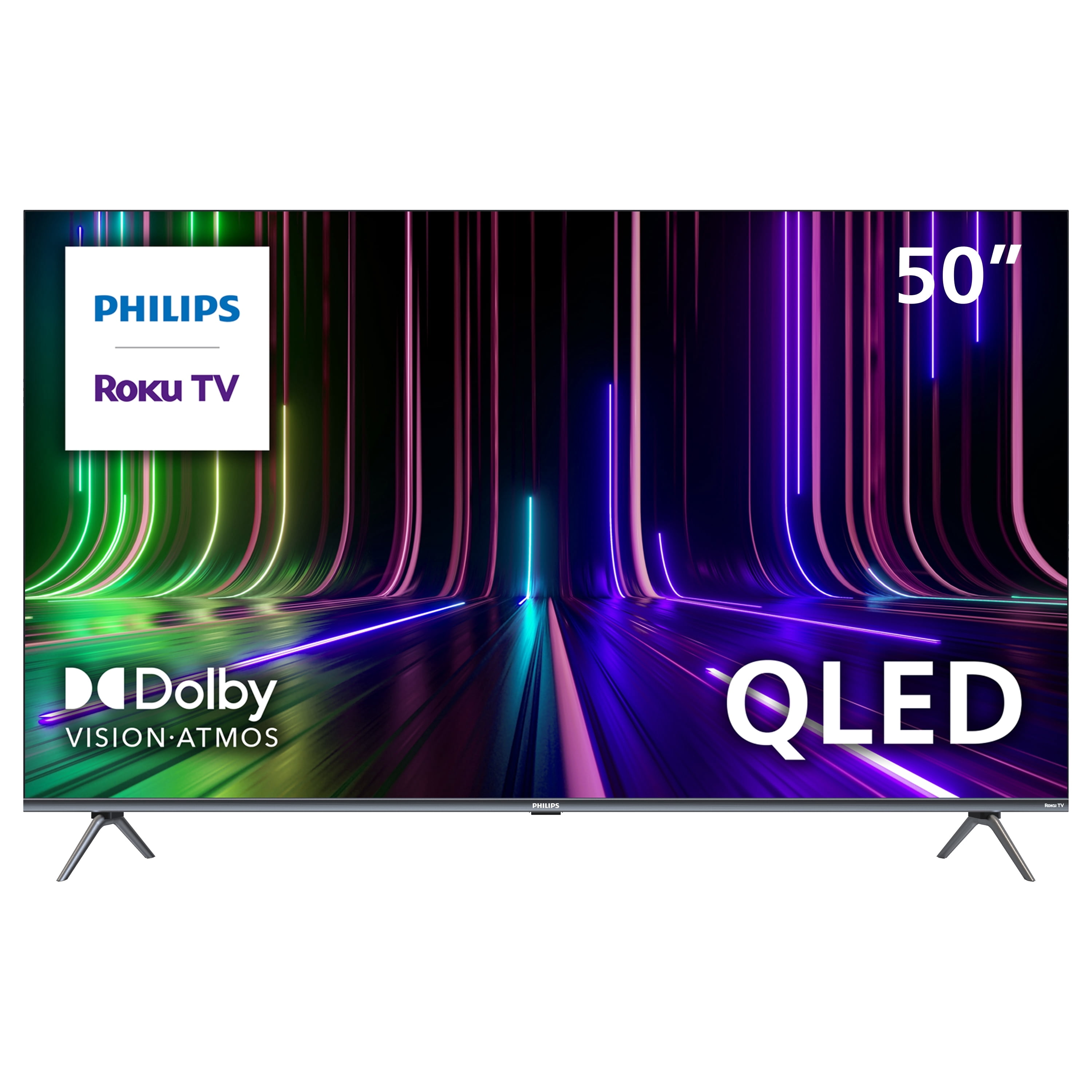 Refurbished Philips 50" QLED TV, 4K UHD, Dolby Vision HDR10, Roku Smart Platform, 60 Hz, Full Array Backlight, 50PUL7973/F6