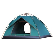 Graflsoa Dark Green 4-Person Pop-Up Camping Tent, Water-Resistant & Sun-Protected, Ideal for Hiking, Backpacking, and Outdoor Adventures