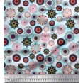 thumbnail image 1 of Soimoi Modal Satin Fabric Mandala Kaleidoscope Print Fabric by Yard 42 Inch Wide, 1 of 3