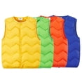 thumbnail image 1 of Gilet pour Tout-Petits 2-10 Ans pour Garçons Filles Couleur Unie Gilets en Coton Bébé Léger Doudoune Sans Manches Veste Unisexe, 1 of 7