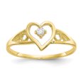 thumbnail image 1 of 10K Yellow Gold Heart CZ Ring, 1 of 2