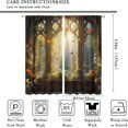thumbnail image 2 of Football Curtains Grommet Light Filtering Window Drapes with Sports Theme Water Fire Rugby Print Pattern Decorative Privacy Curtains for Kids Boys Teen Bedroom Living Room 2 Panels 52 x 63 Inch, 2 of 6