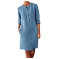 thumbnail image 1 of Ketyyh-chn99 Robes Femmes Fête Robe Évasée à Fleurs Manches Longues Robe Longue Confortable Bleu Clair,G, 1 of 5