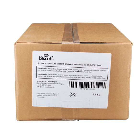Lotus Biscoff - Émietté de Biscuits - 7,5 kg - 1 Unité - Efficacité Pré-Broyée pour la Pâtisserie Professionnelle et les Garnitures de Desserts (1 Unité)