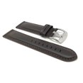 thumbnail image 3 of Extra Long (XL), 22mm Leather Watch Band Strap, Mat, Tone-on-Tone Stitching, Stainless Steel Buckle, 3 of 7