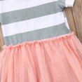 thumbnail image 4 of Little Girls Summer Dress, Striped Short Sleeve Round Neck Princess TuTu Dress, 4 of 6