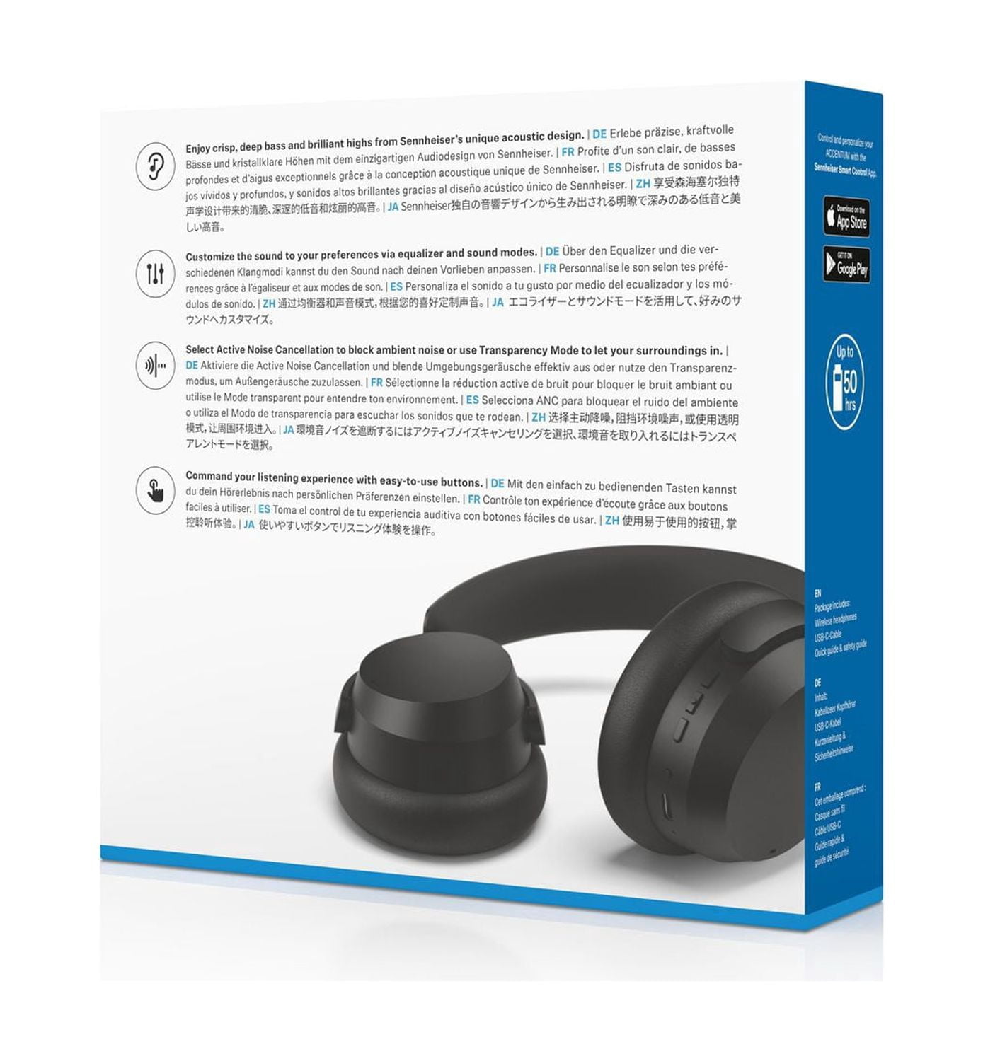 Sennheiser, ACCENTUM Sans fil, noir , Casque (Mobile)