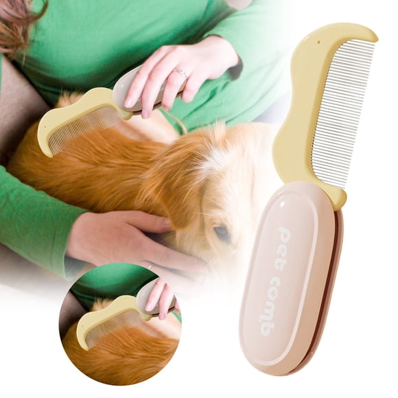 Pet Grooming Brush Gentle Deshedding Tool for Dogs and Cats Efficient Hair Removal Comb with Action Massage Indoor Use Pet Comb