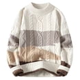 thumbnail image 1 of JMYHOAM Sweaters for Men Graphic Sweaters Winter Casual Fashion Color Block Long Sleeved Round Neck Sweater,S-XL, 1 of 3
