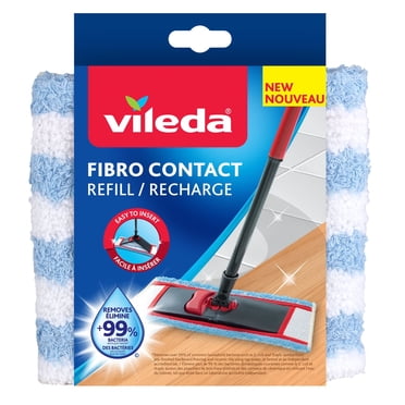 Vileda Fibro Contact Recharge de Tête de Vadrouille - Mélange de Coton & de Microfibre