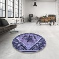 thumbnail image 4 of Ahgly Company Tapis Rectangulaire Lavable en Machine Intérieur Transitionnel Bleu, 7 Pieds x 10 Pieds, 4 of 7