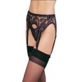 thumbnail image 2 of GARTER BELT LACE THONG BLACK, 2 of 2