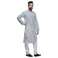 thumbnail image 2 of Atasi Ensemble Kurta Pyjama Long pour Hommes à Col Mandarin Imprimé Tenue Décontractée pour Garçons, 2 of 4