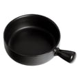 thumbnail image 1 of facefd Ceramic Salad Bowl Handled Solid Color Adorable Washable Cute Home Breakfast Dinner Soup Fruit Bowls Tableware Black, 1 of 8