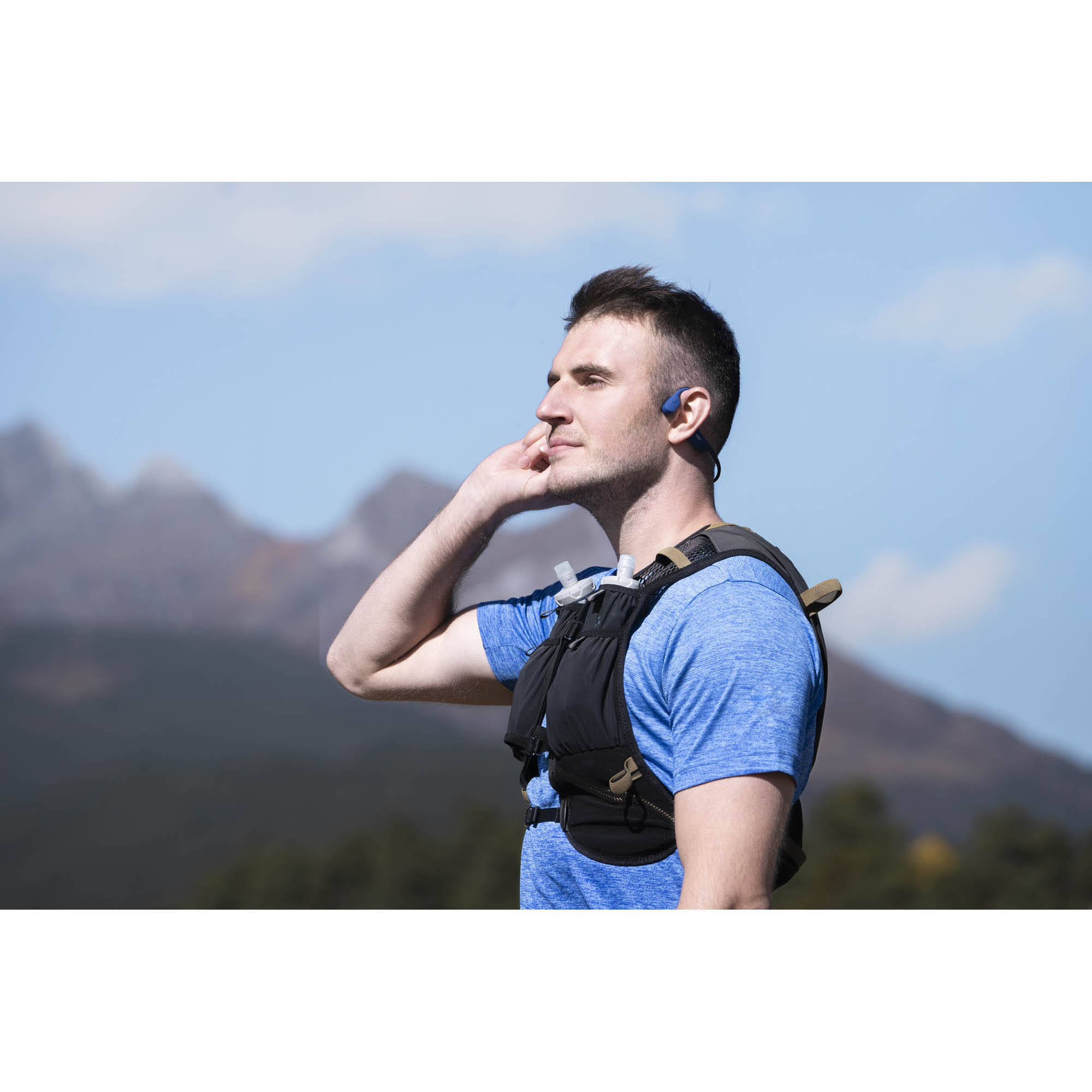 Shokz - OpenRun, CASQUE DE SPORT A CONDUCTION OSSEUSE, bleu