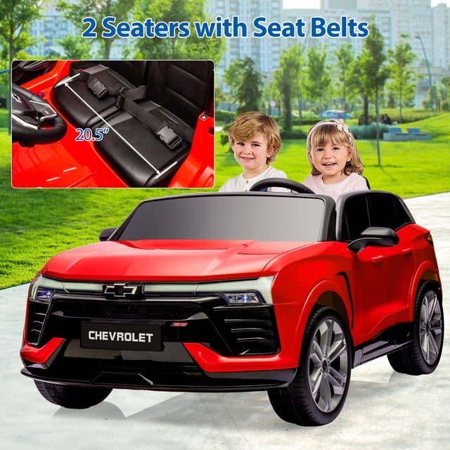 BeesClover 24V Kids Electric Car with Remote Control, 2-Seater Ride on Truck SUV, 3-Speed Battery Powered Vehicle with MP3 & Bluetooth Music