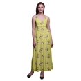 thumbnail image 1 of Bimba Robe Longue Maxi à Bretelles Spaghetti Ajustables Imprimée Papillon, Tenue de Plage d'Été - Moyen, 1 of 6