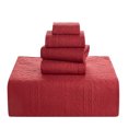 thumbnail image 3 of Clara Clark Home Quilt Set Bedspread - Ultra Soft Microfiber Embossed Grid Weave Pinsonic Lightweight - Quilted Comforter 5 Piece Bedding Set - 2 Pillow Shams, 2 Euro Shams - Twin, Burgundy, 3 of 4