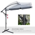 thumbnail image 4 of Outsunny Parasol Déporté Suspendu de Patio 9 Pi, Parasol Cantilever, Gris Foncé, 4 of 8