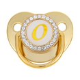 thumbnail image 1 of XZNGL Pacifier Clips Baby Girl Baby Pacifier 26 Letter Name Initials Clip Silicone Baby Pacifier Golden Shiny Newborn Pacifier Silicone Pacifier Clip, 1 of 3